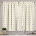 thumbnail image 1 of Ambesonne Birds Kitchen Curtains, Cartoon Birds with Flowers, 55"x39", Pale Yellow Pale Blue, 1 of 3