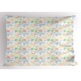 thumbnail image 1 of Ambesonne Birds Pillow Sham, Damask Spring Pattern, 26" X 20", Multicolor, 1 of 2