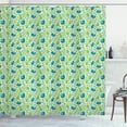 thumbnail image 1 of Ambesonne Birds Shower Curtain, Pears with Small Sparrows, 69"Wx84"L, Green Pale Blue, 1 of 5