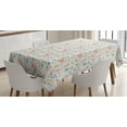 thumbnail image 1 of Ambesonne Birds Tablecloth Rectangular Table Cover, Pigeons Carrying Flowers, 52"x70", Multicolor, 1 of 4