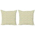 thumbnail image 1 of Ambesonne Birds Throw Pillow Cover 2 Pack, Tweeting Plumpy Swallow, 16", Multicolor, 1 of 2