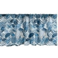 thumbnail image 1 of Ambesonne Birds Window Valance, Exotic Parrots Blue Leaves, 54" X 12", Dark Sky Blue and White, 1 of 3