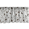 thumbnail image 1 of Ambesonne Birds Window Valance, Tweeting Little Sparrows, 54" X 18", Seal Brown and Pale Grey, 1 of 3