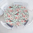 thumbnail image 1 of Ambesonne Birds and Nature Fitted Round Tablecloth, Wings and Flowers, 36"- 40" Diameter, Pale Pink Almond Green, 1 of 1