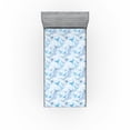 thumbnail image 1 of Ambesonne Birds and Nature Fitted Sheet, Azure Vibe Wings, Twin Size, Sky Blue Pale Sky Blue, 1 of 5