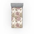 thumbnail image 1 of Ambesonne Birds and Nature Fitted Sheet, Hummingbirds Flora, Twin Size, Pastel Yellow Pale Pink, 1 of 5