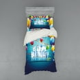 thumbnail image 1 of Ambesonne Birthday Bedding Set 3 Pcs, Surprise Party 3D Text, Twin, Multicolor, 1 of 3