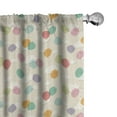 thumbnail image 1 of Ambesonne Birthday Curtains, Balloons Clouds, Pair of 28"x84", Multicolor, 1 of 5