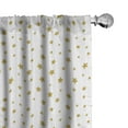 thumbnail image 1 of Ambesonne Birthday Curtains, Yellow Stars Pattern, Pair of 28"x63", Yellow and White, 1 of 5