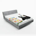 thumbnail image 1 of Ambesonne Birthday Party Fitted Sheet, Bulldog Party Cake, Full Size, Multicolor, 1 of 3