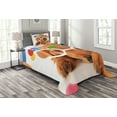 thumbnail image 1 of Ambesonne Birthday Party Quilted Bedspread Set 2 Pcs, Puppy Dog Birthday, Twin Size, Multicolor, 1 of 3