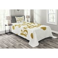thumbnail image 1 of Ambesonne Birthday Quilted Bedspread Set 2 Pcs, Hand Writing Greeting, Twin Size, Yellow White, 1 of 3
