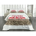 thumbnail image 1 of Ambesonne Birthday Quilted Bedspread Set 3 Pcs, Cake 75, Queen Size, Multicolor, 1 of 5
