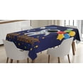thumbnail image 1 of Ambesonne Birthday Tablecloth Rectangular Table Cover, Astronaut Balloon, 60"x90", Multicolor, 1 of 4
