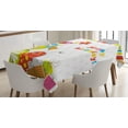 thumbnail image 1 of Ambesonne Birthday Tablecloth Rectangular Table Cover, Birthday Owls Birds, 60"x84", Multicolor, 1 of 4