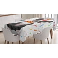 thumbnail image 1 of Ambesonne Birthday Tablecloth Rectangular Table Cover, Boston Terrier Dog, 52"x70", Multicolor, 1 of 4