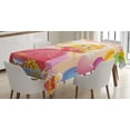 thumbnail image 1 of Ambesonne Birthday Tablecloth Rectangular Table Cover, Girl Cartoon Themed, 60"x84", Multicolor, 1 of 4