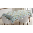 thumbnail image 1 of Ambesonne Birthday Tablecloth Rectangular Table Cover, Owls Cakes Presents, 60"x90", Multicolor, 1 of 4