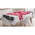 thumbnail image 1 of Ambesonne Birthday Tablecloth Rectangular Table Cover, Words 60, 60"x90", Red Black and White, 1 of 4
