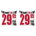 thumbnail image 1 of Ambesonne Birthday Throw Pillow Cover 2 Pack, Forever Young Slogan, 24", Red Black and White, 1 of 2