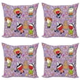 thumbnail image 1 of Ambesonne Birthday Throw Pillow Cover 4 Pack, Birthday, 18", Multicolor, 1 of 5