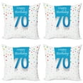 thumbnail image 1 of Ambesonne Birthday Throw Pillow Cover 4 Pack, Dots Happy Birthday, 16", Multicolor, 1 of 6