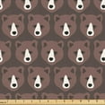 thumbnail image 1 of Ambesonne Black Bear Fabric by the Yard Upholstery, Repeating Animal Faces, 3 Yards, Pale Chocolate and Dark Taupe, 1 of 1