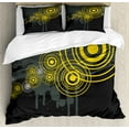 thumbnail image 1 of Ambesonne Black Duvet Cover Set, Street Inner Circle, 2-Calking, Charcoal Grey and Black, 1 of 7