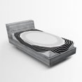thumbnail image 1 of Ambesonne Black Fitted Sheet, Abstract Art Theme White, Twin XL Size, Black, 1 of 2