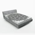 thumbnail image 1 of Ambesonne Black Fitted Sheet, Mandala Ottoman Floral, Queen Size, Black White, 1 of 2