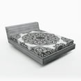 thumbnail image 1 of Ambesonne Black Fitted Sheet, Ornate Mandala Patterns, Queen Size, Black, 1 of 3