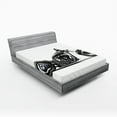 thumbnail image 1 of Ambesonne Black Grey Fitted Sheet, Custom Motorcycle, Full Size, Grey Black White, 1 of 3