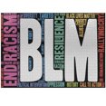 thumbnail image 1 of Ambesonne Black Lives Matter Jigsaw Puzzle Durable Cardboard, BLM Letters Art, 1000 pcs, Sea Green Pink Blue, 1 of 5