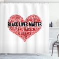 thumbnail image 1 of Ambesonne Black Lives Matter Shower Curtain, End Racism Plot, 69"Wx75"L, Charcoal Grey and Ruby, 1 of 4