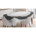 thumbnail image 1 of Ambesonne Black Tablecloth Rectangular Table Cover, Abstract Art Theme White, 60"x84", Black, 1 of 4