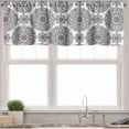 thumbnail image 1 of Ambesonne Black Valance Pack of 2, Ornate Mandala Patterns, 54"X18", Black, 1 of 4