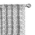 thumbnail image 1 of Ambesonne Black White Curtains, Sketch Shape, Pair of 28"x84", Black and White, 1 of 5