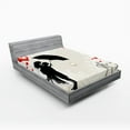 thumbnail image 1 of Ambesonne Black White Fitted Sheet, Couple Love Romance, Queen Size, Black White Red, 1 of 3
