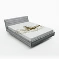 thumbnail image 1 of Ambesonne Black White Fitted Sheet, Olympics Swimming, Queen Size, Olive Green White, 1 of 2