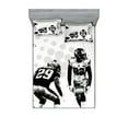 thumbnail image 1 of Ambesonne Black White Fitted Sheet & Pillow Sham Set, American Soccer Dot, Queen, Black White, 1 of 2