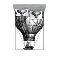 thumbnail image 1 of Ambesonne Black White Fitted Sheet & Pillow Sham Set, Balloon in the Sky, Queen, Black White, 1 of 2