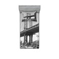 thumbnail image 1 of Ambesonne Black White Fitted Sheet & Pillow Sham Set, Brooklyn New York, Twin, Charcoal Grey White, 1 of 2