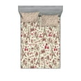 thumbnail image 1 of Ambesonne Black White Fitted Sheet & Pillow Sham Set, Europe French Paris, Queen, Magenta Cream, 1 of 3