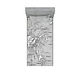thumbnail image 1 of Ambesonne Black White Fitted Sheet & Pillow Sham Set, French Map Island, Twinxl, Black and White, 1 of 2