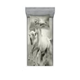 thumbnail image 1 of Ambesonne Black White Fitted Sheet & Pillow Sham Set, Horse Freedom Theme, Twinxl, White and Black, 1 of 2
