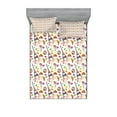 thumbnail image 1 of Ambesonne Black White Fitted Sheet & Pillow Sham Set, Paris Coffee Shop, Queen, Black and White, 1 of 2