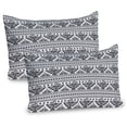thumbnail image 1 of Ambesonne Black White Pillow Sham 2 Pack, Eagle Prehistoric Art, 26"x20", Black White, 1 of 3