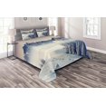 thumbnail image 1 of Ambesonne Black White Quilted Coverlet 3 Pcs, Snowy Winter View, Queen Size, Blue Grey White, 1 of 2