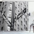 thumbnail image 1 of Ambesonne Black White Shower Curtain, Wall Street NYC Photo, 69"Wx75"L, White and Black, 1 of 5