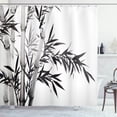 thumbnail image 1 of Ambesonne Black White Shower Curtain, Watercolor Tree Branch, 69"Wx84"L, Charcoal Grey and White, 1 of 4